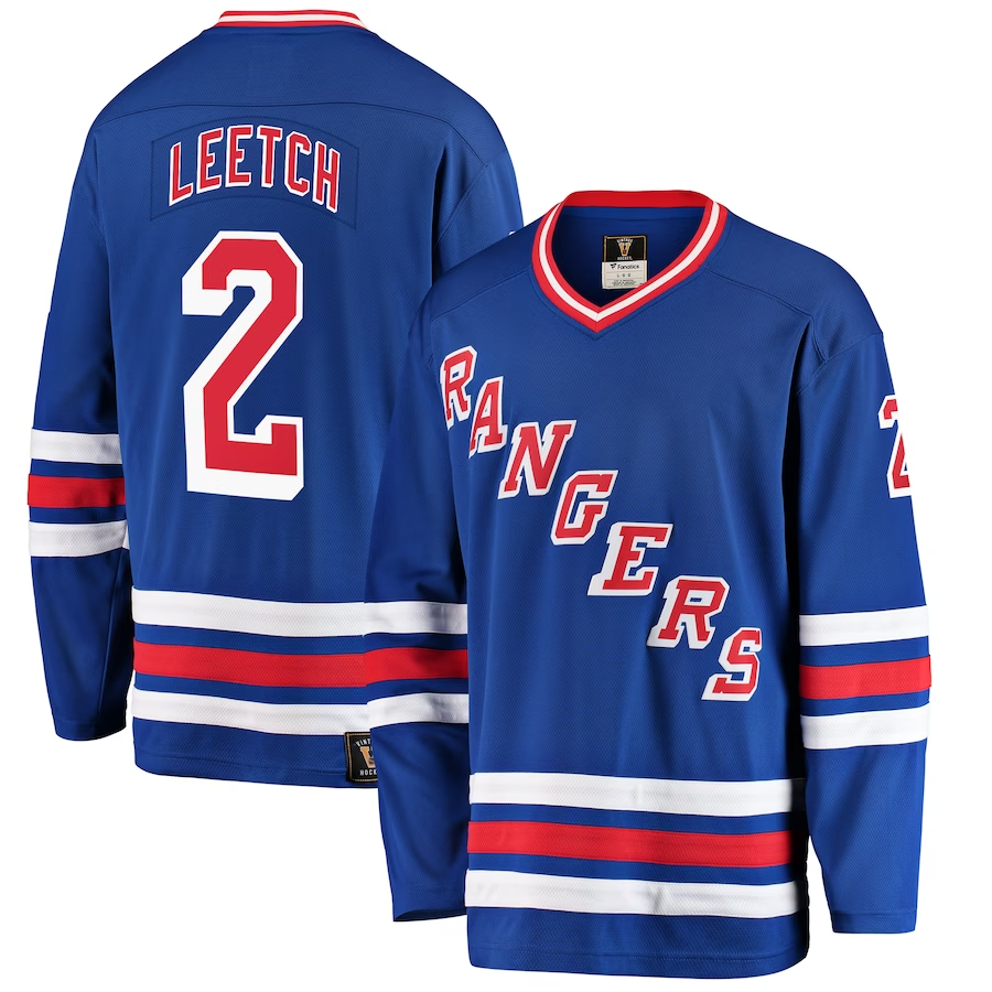 Men's New York Rangers Brian Leetch #2 Blue Jersey